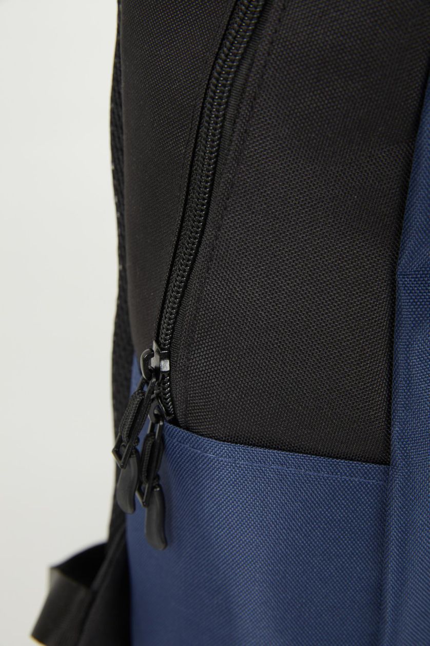 Erkek Lacivert Erkek Su İtici Kumaş Sırt Çantası