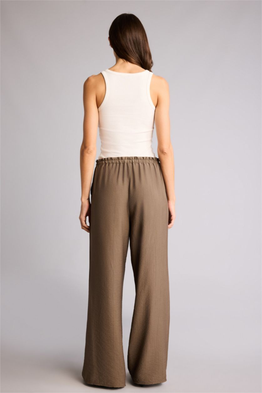 Женщины Серый High Waist Straight Fit Trousers