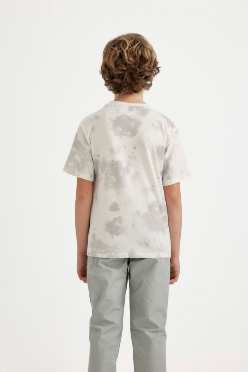 GARÇONS Gris T-Shirt à Manches Courtes Col Rond Imprimé Marvel Comics pour Garçon