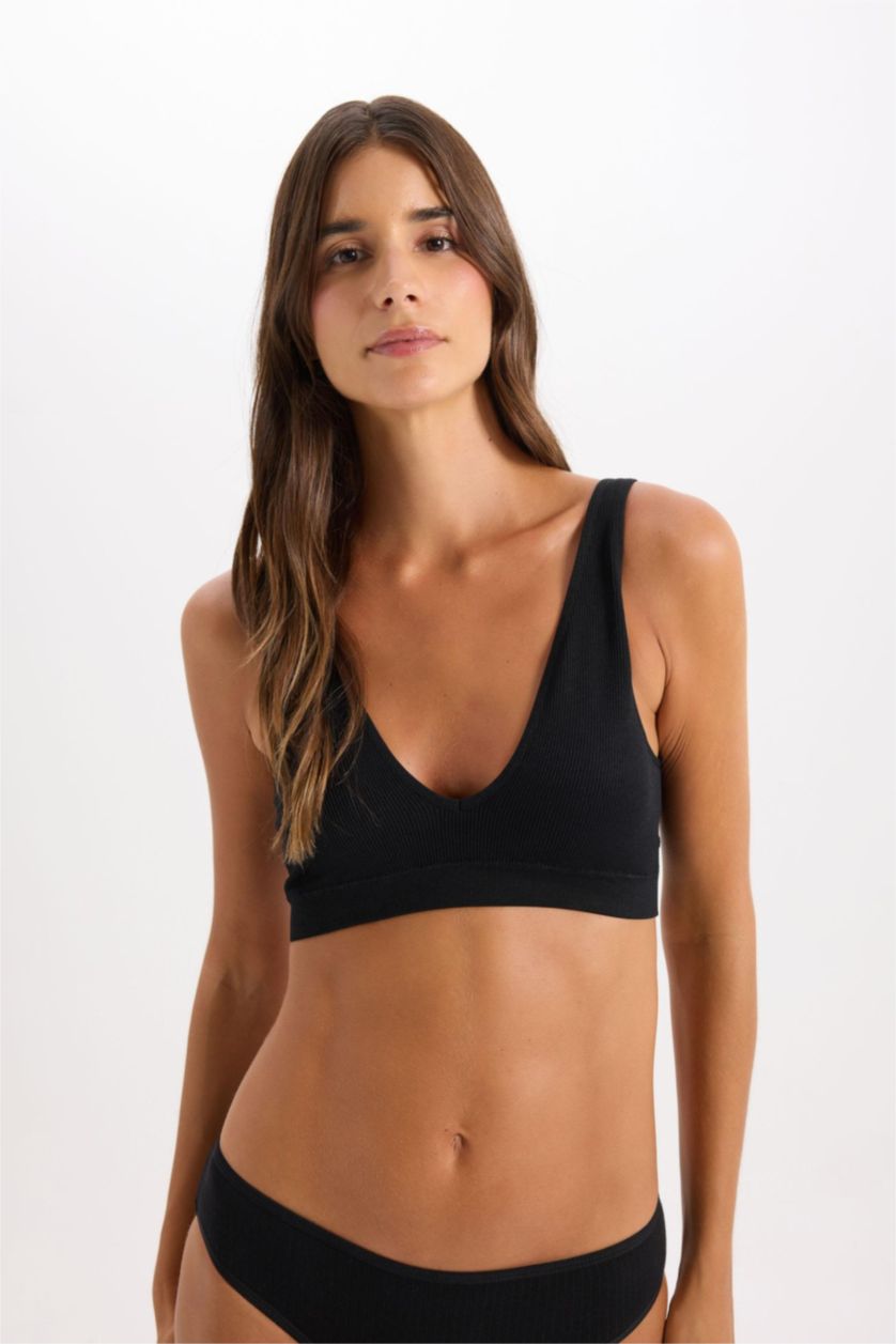 FEMME Noir Soutien gorge sans couture Coussin Amovible