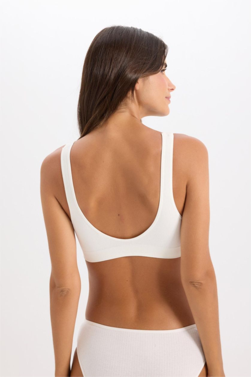 Kadın Kırık Beyaz Çıkarılabilir Pedli Pedli Bralet