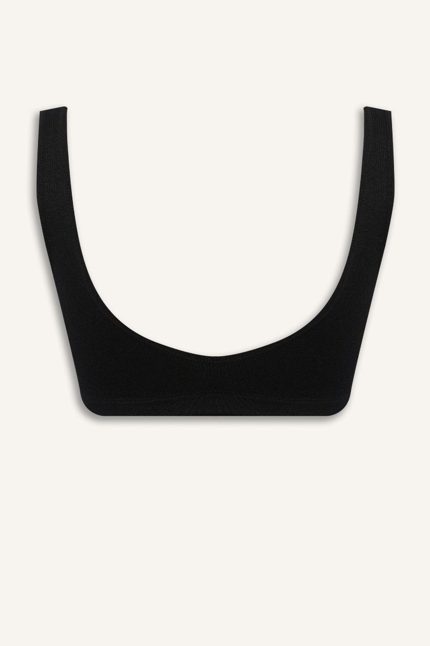 Kadın Siyah Çıkarılabilir Pedli Seamless Bra