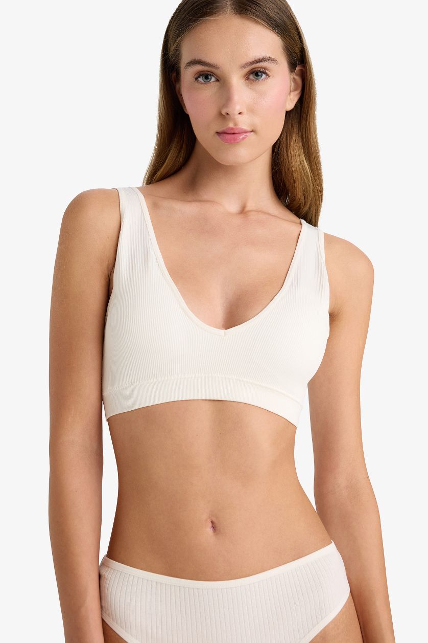 Kadın Kırık Beyaz Çıkarılabilir Pedli Seamless Bra