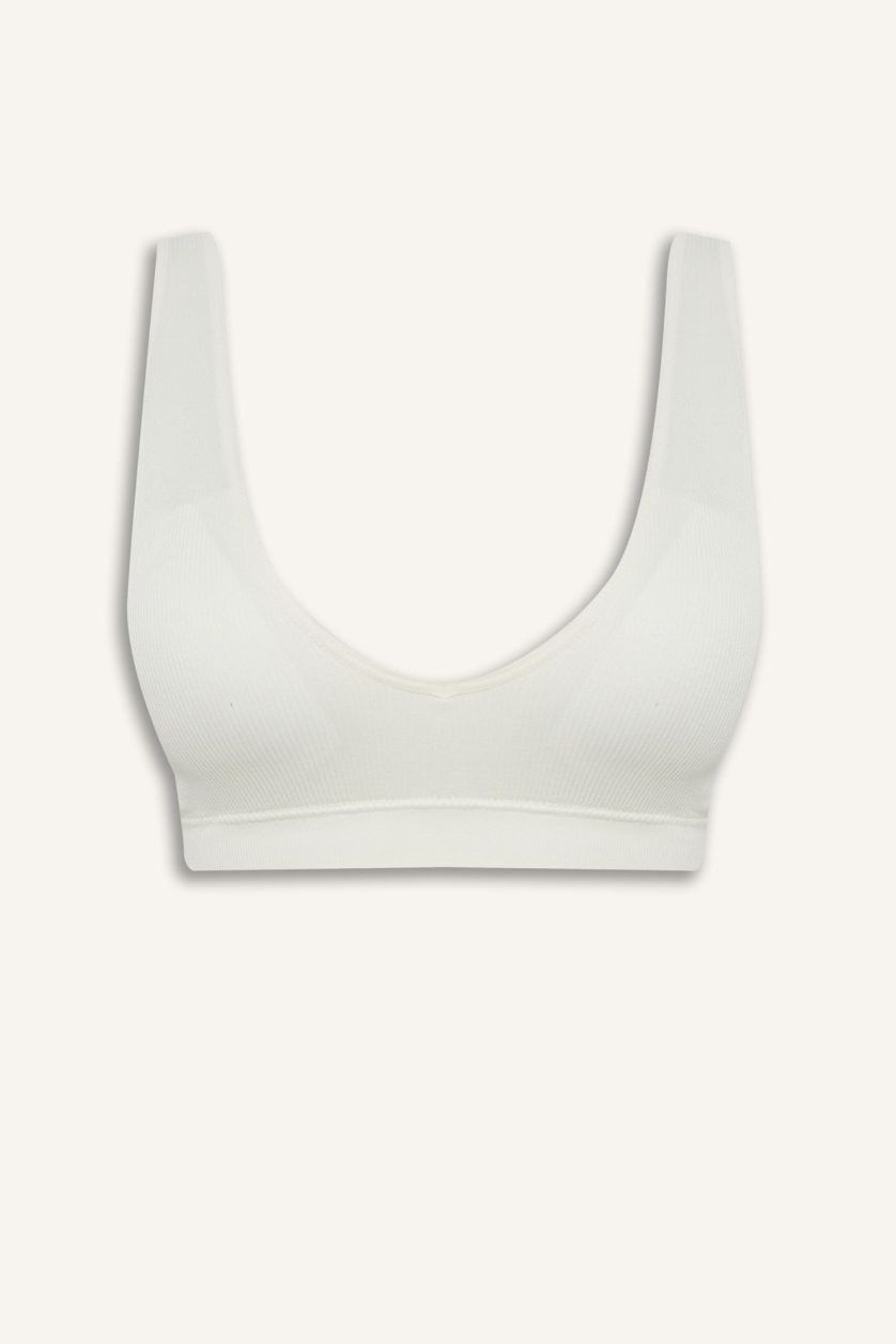 Kadın Kırık Beyaz Çıkarılabilir Pedli Seamless Bra