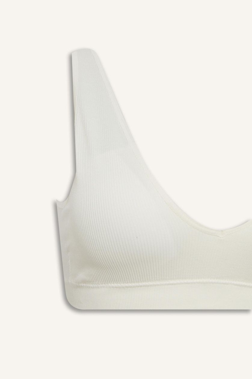 Kadın Kırık Beyaz Çıkarılabilir Pedli Seamless Bra