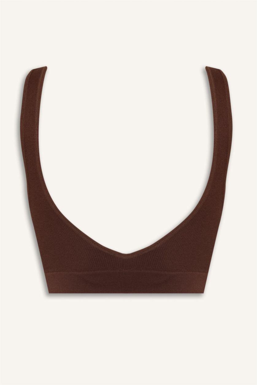 WOMAN Brown Removable Cup Seamless Bra