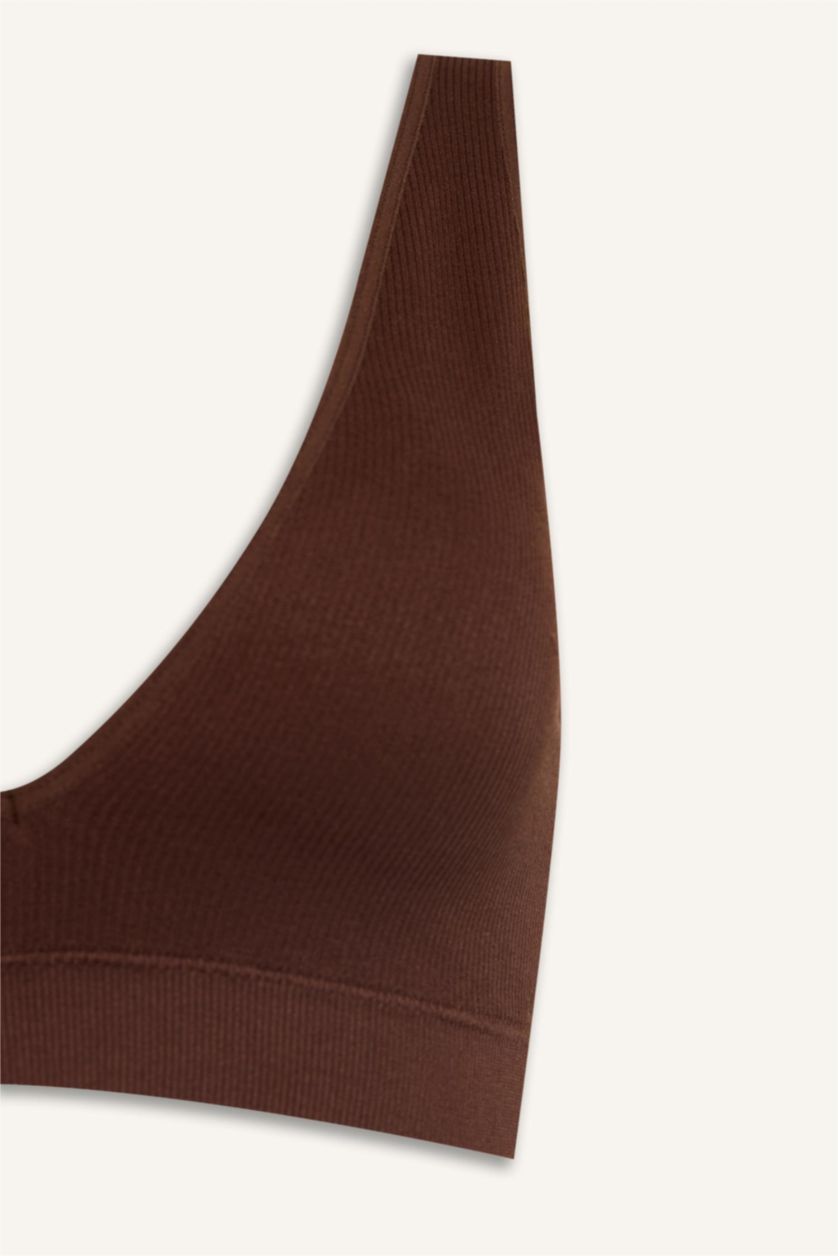WOMAN Brown Removable Cup Seamless Bra