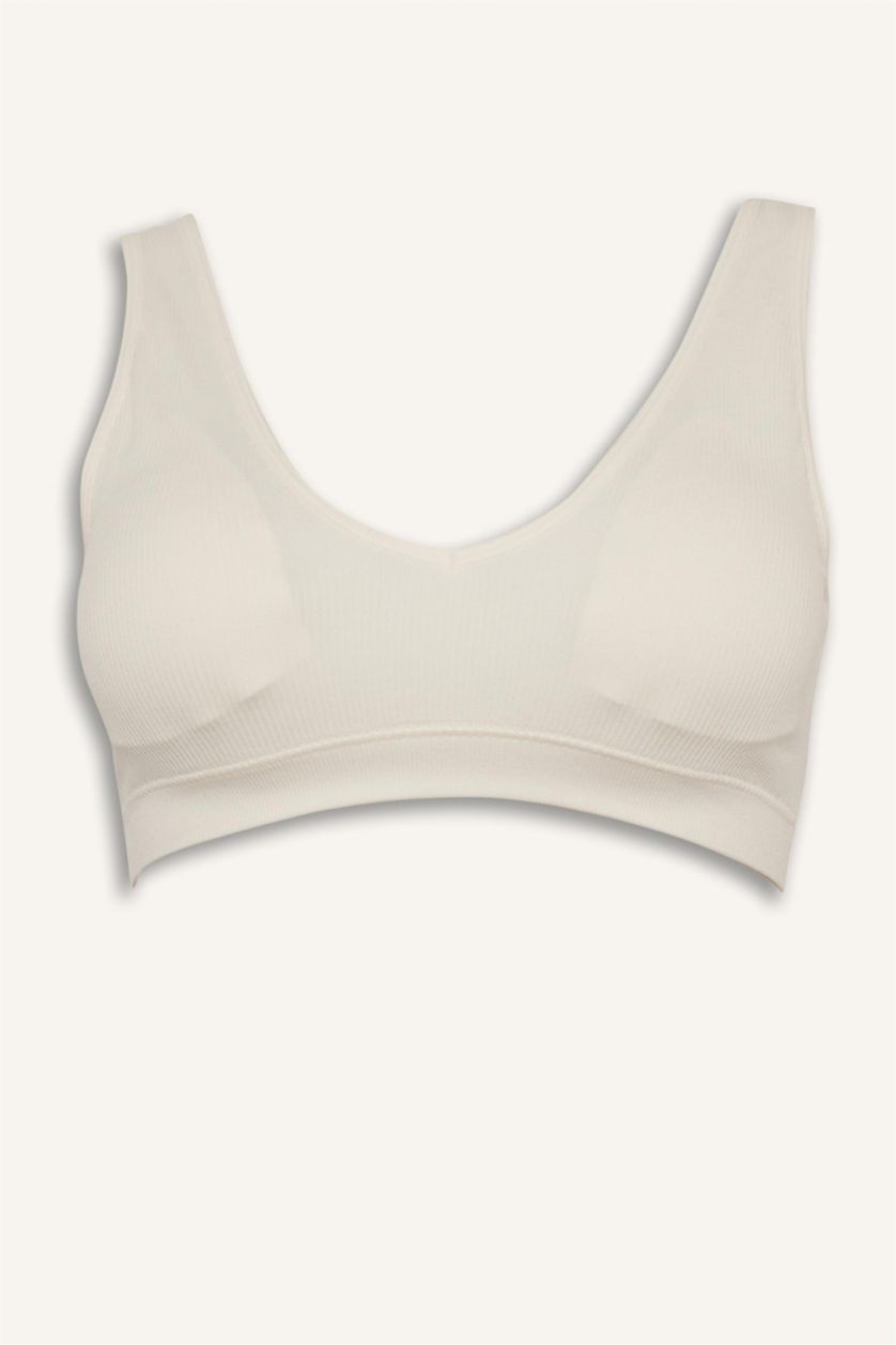 WOMAN Ecru Removable Cup Pad Free Seamless Bra