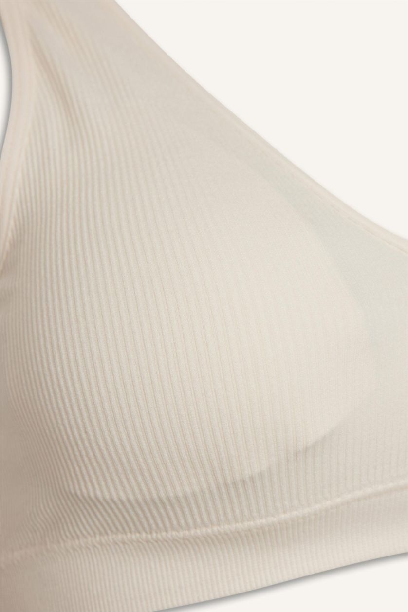 WOMAN Ecru Removable Cup Pad Free Seamless Bra