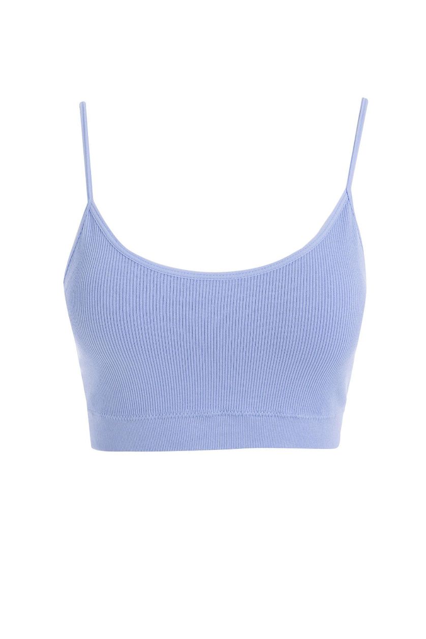 FEMME Bleu Soutien-Gorge sans couture avec coussinets amovibles