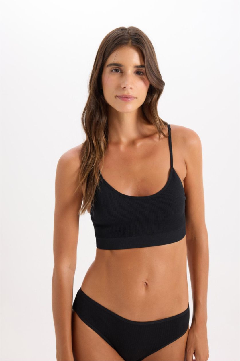 Women Black Removable Pads