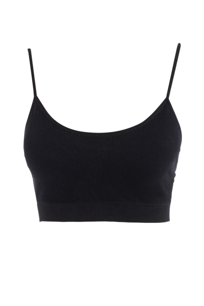 Women Black Removable Pads
