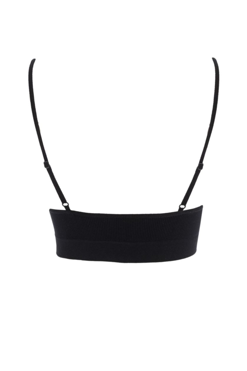 Women Black Removable Pads