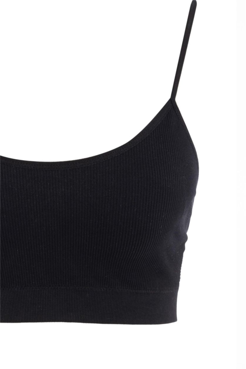Women Black Removable Pads