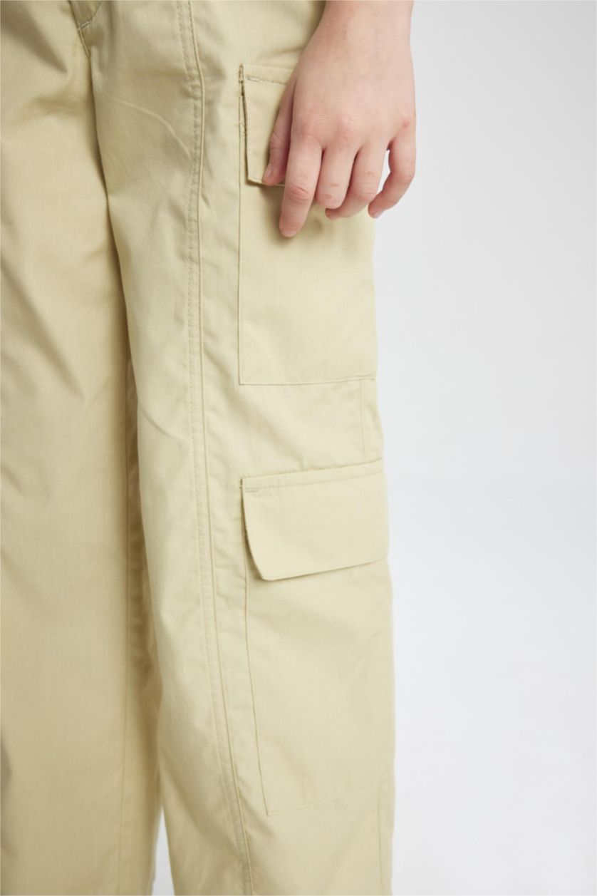 بناتي بيج بنطلون وايد ليج بناتي قطن برجل واسع