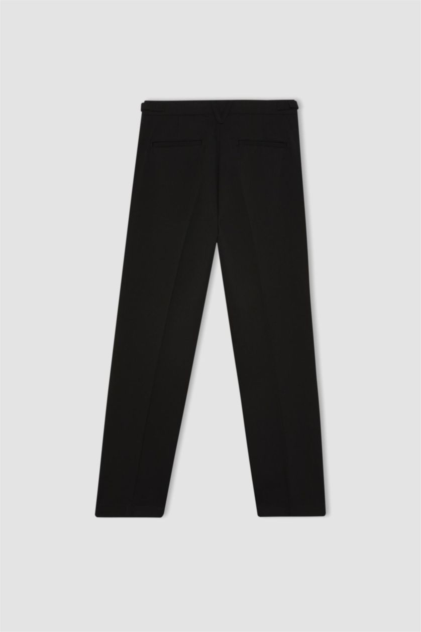 Man Black Straight Fit All-Directional Stretch Trousers