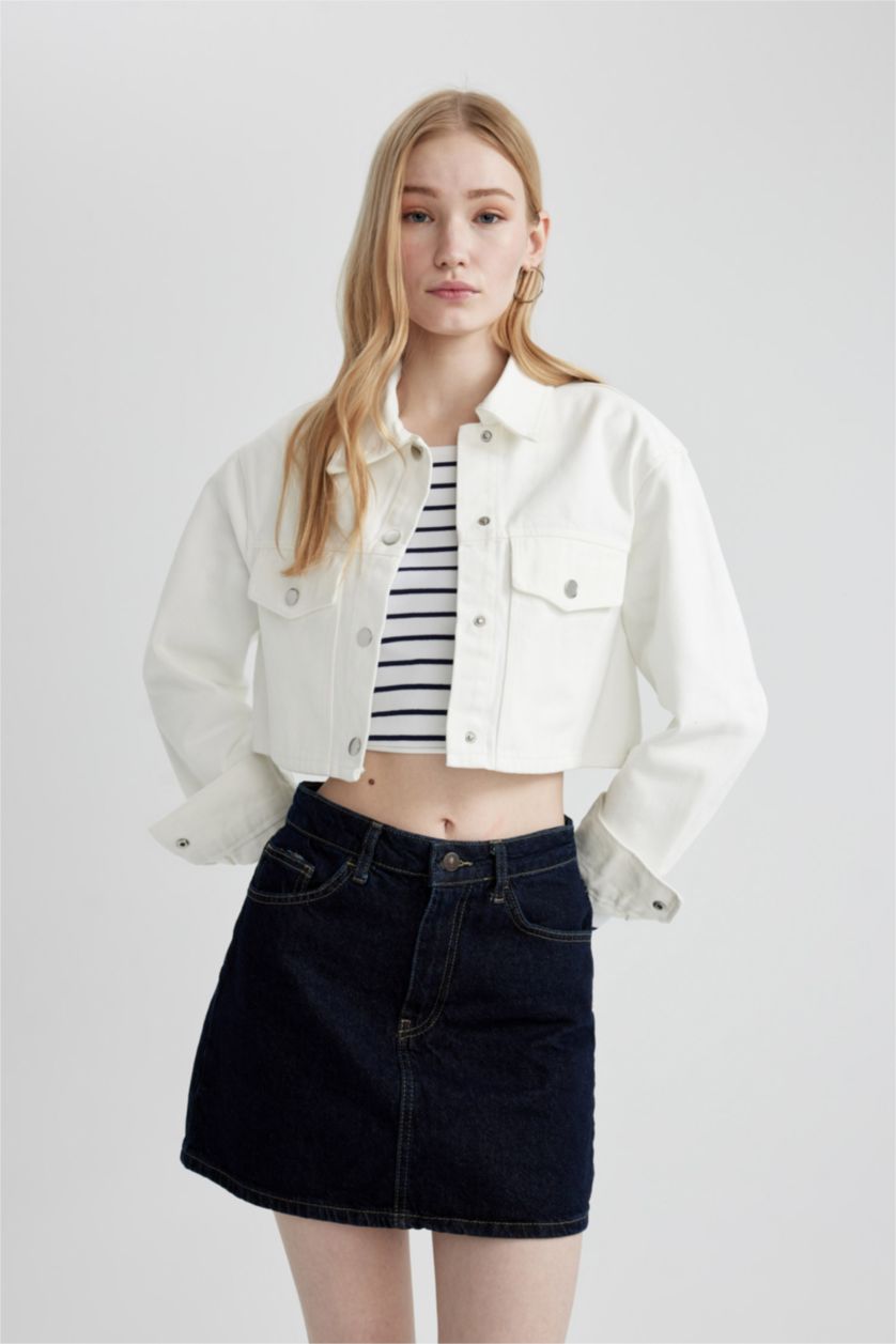 FEMME Écru Chemise Oversize À Manches Longues en Gabardine