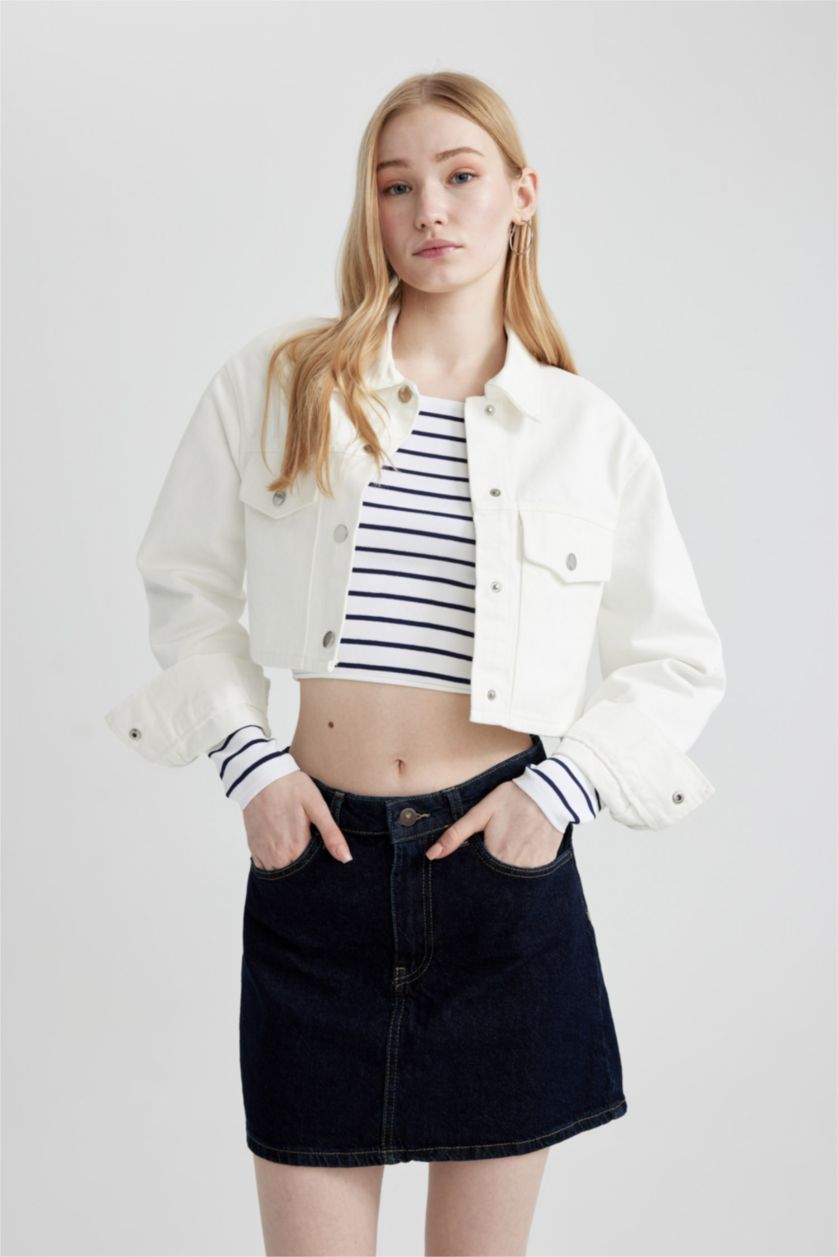 FEMME Écru Chemise Oversize À Manches Longues en Gabardine