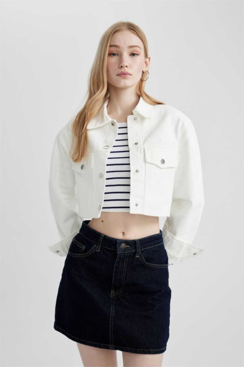 FEMME Écru Chemise Oversize À Manches Longues en Gabardine