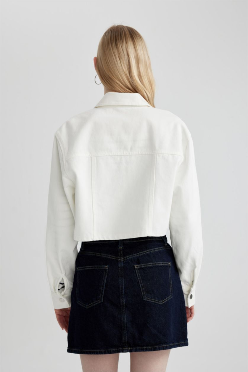 FEMME Écru Chemise Oversize À Manches Longues en Gabardine