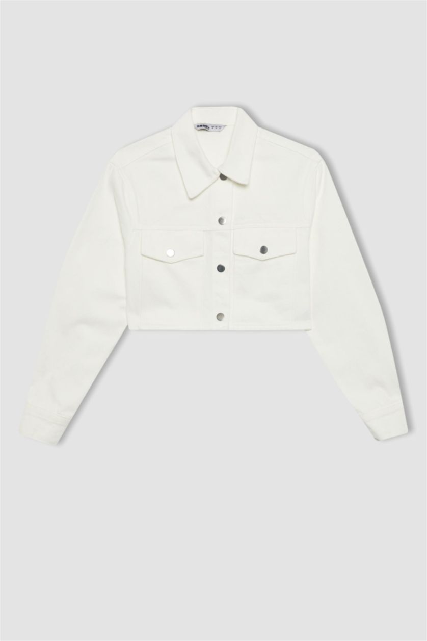 FEMME Écru Chemise Oversize À Manches Longues en Gabardine