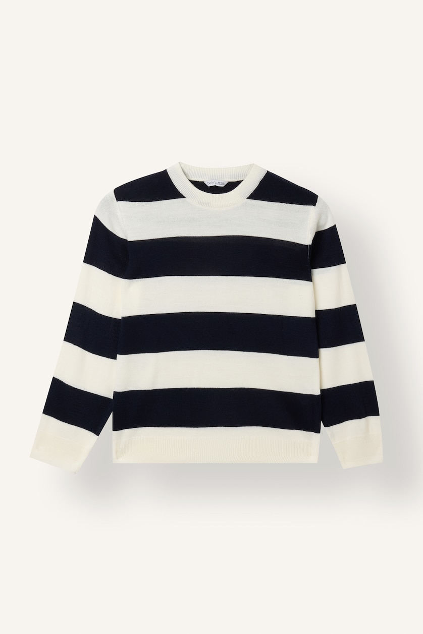 DJEM & ADOLESHENTË Ecru Melange Boy Regular Fit Crew Neck Pullover