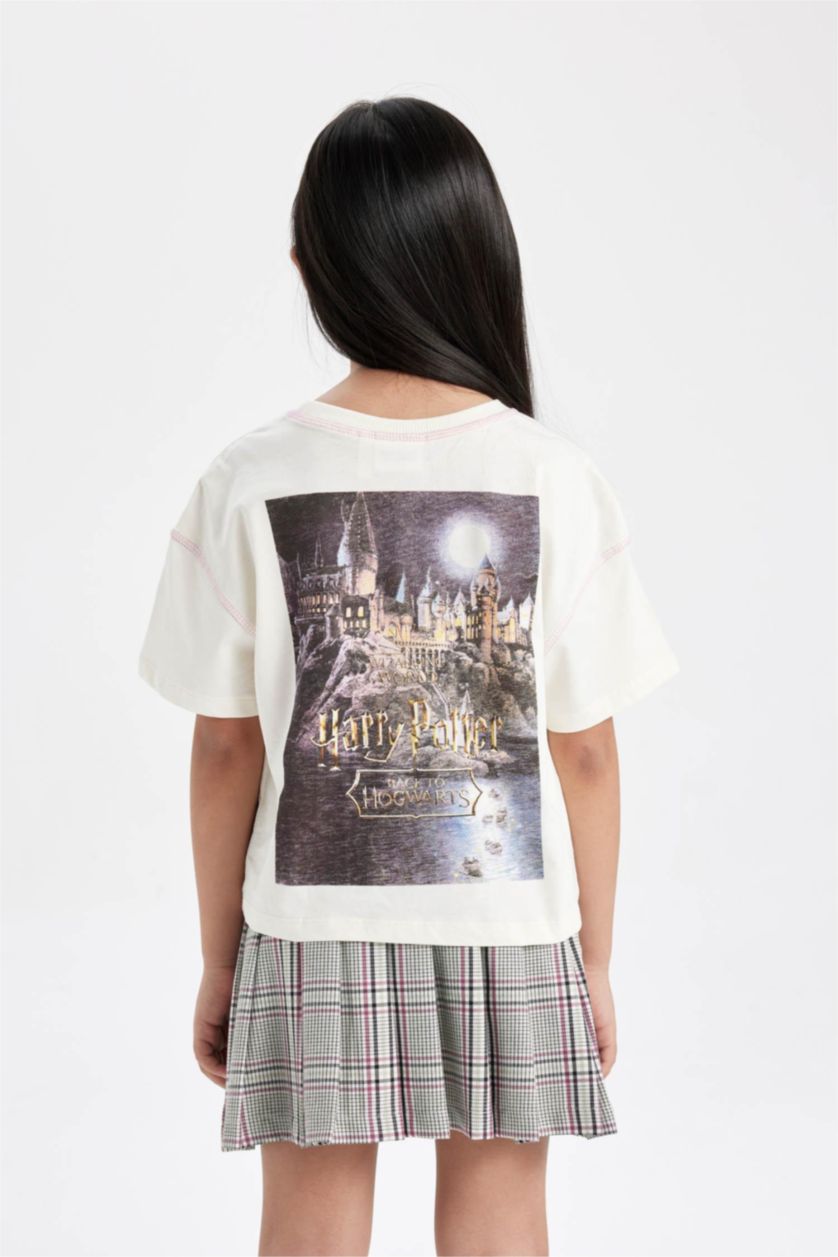 Girls & Teens Ecru Girl Harry Potter Relax Fit Short Sleeve T-Shirt