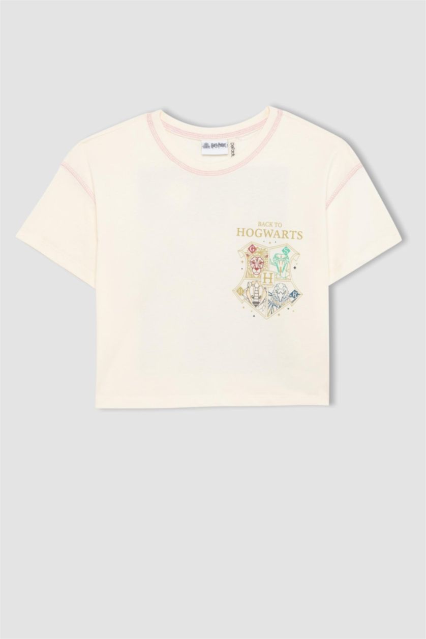 Girls & Teens Ecru Girl Harry Potter Relax Fit Short Sleeve T-Shirt