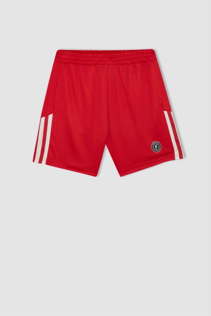 رجال أحمر شورت رياضي قصير قصة عادية من DeFactoFit