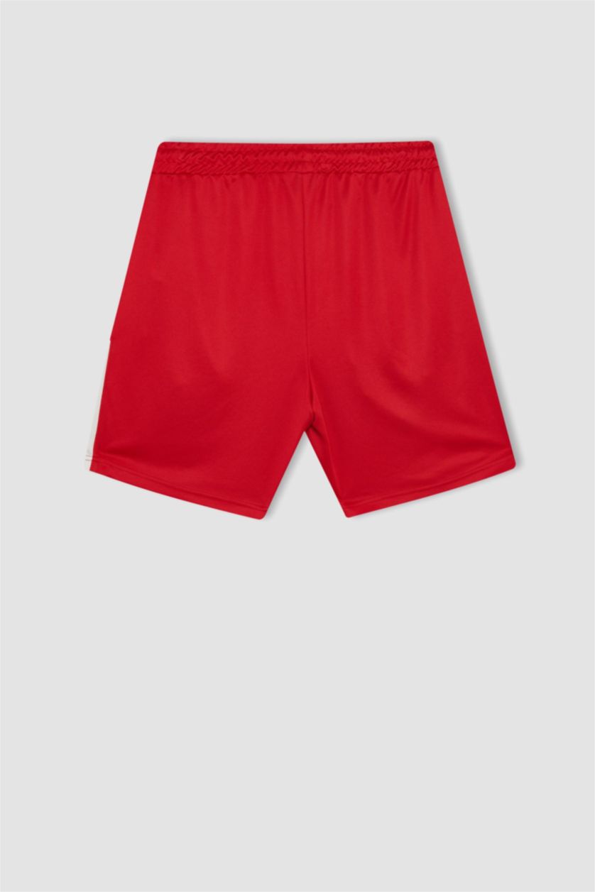 رجال أحمر شورت رياضي قصير قصة عادية من DeFactoFit