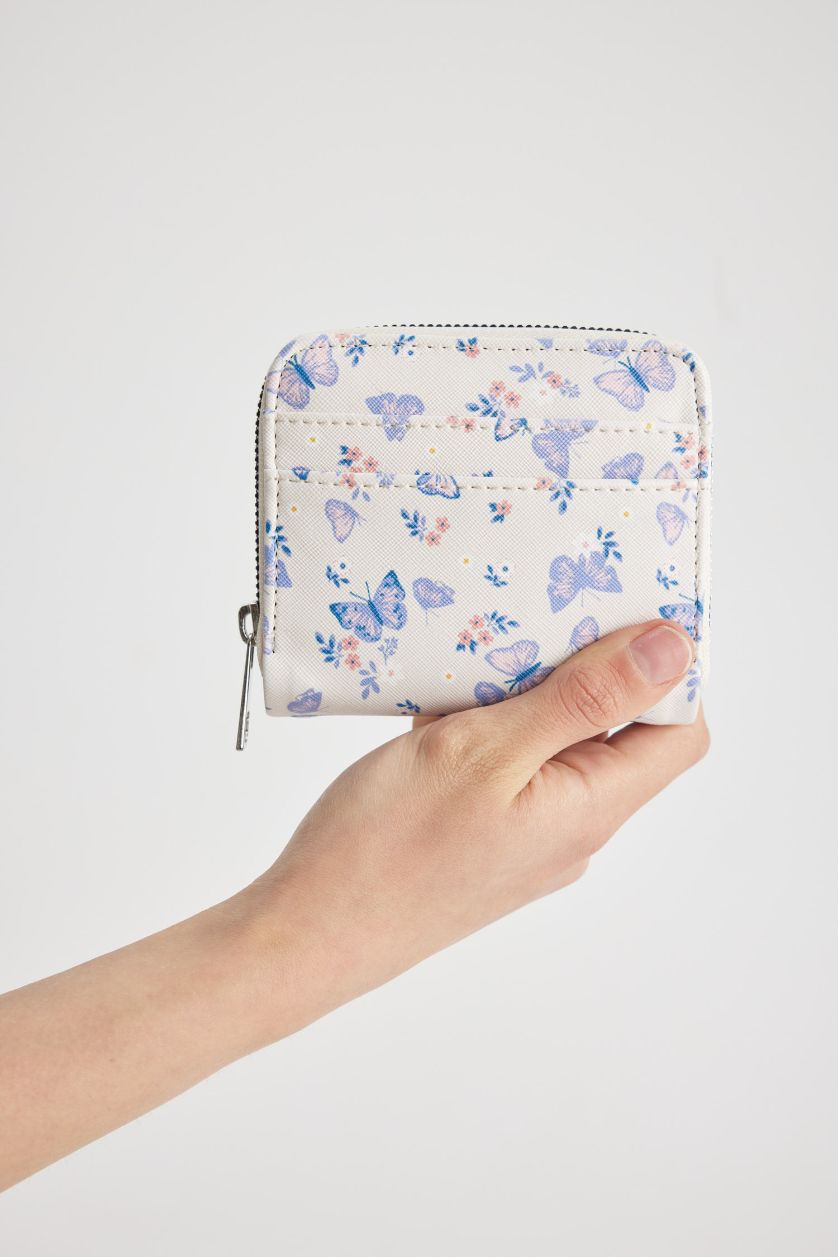 Woman Beige Woman Faux Leather Wallets