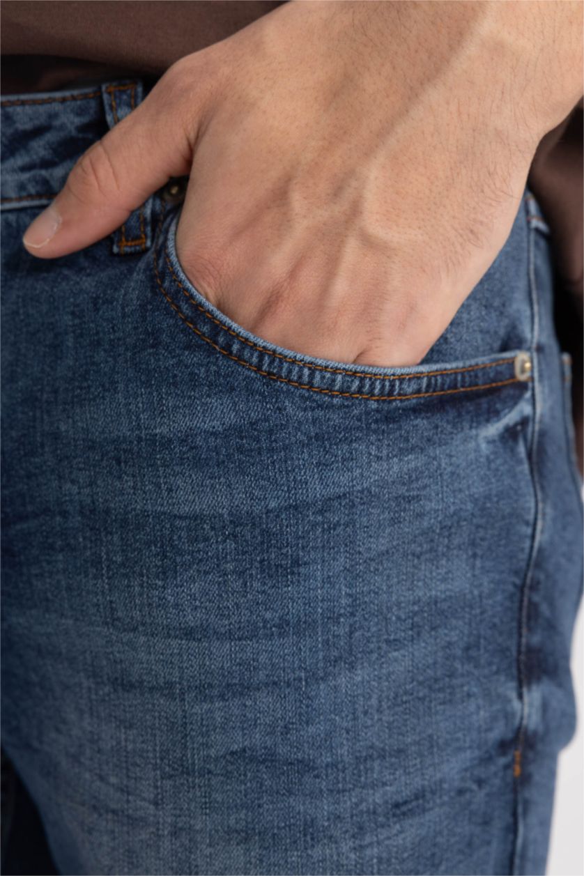 MAN Dark Blue Pedro Slim Fit Normal Waist Narrow Leg Jeans