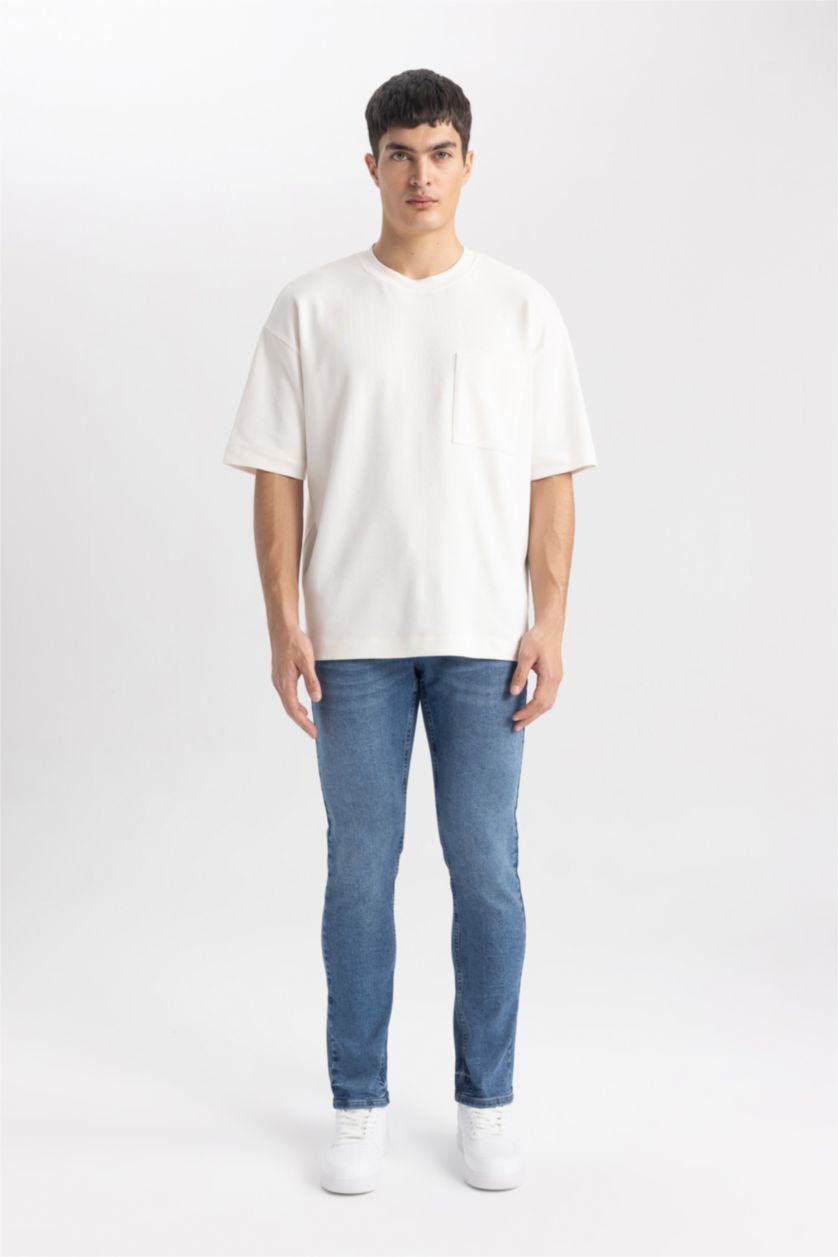 MAN Light Blue Pedro Slim Fit Slim Fit Normal Waist Narrow Leg Jeans