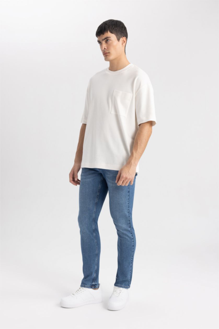 MAN Light Blue Pedro Slim Fit Slim Fit Normal Waist Narrow Leg Jeans