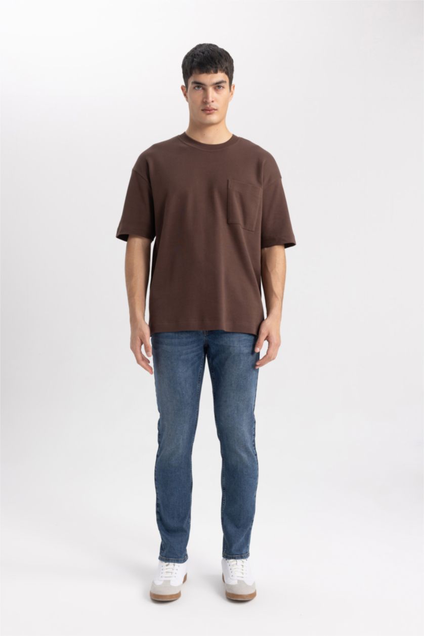 MAN Blue Carlo Skinny Fit Extra Slim Fit Normal Waist Jeans