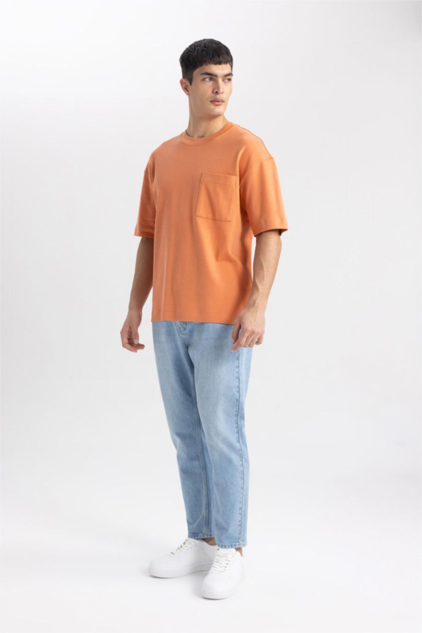 رجالي أزرق فاتح بنطلون جينز سليم فيت بقالب ضيق وخصر عالي