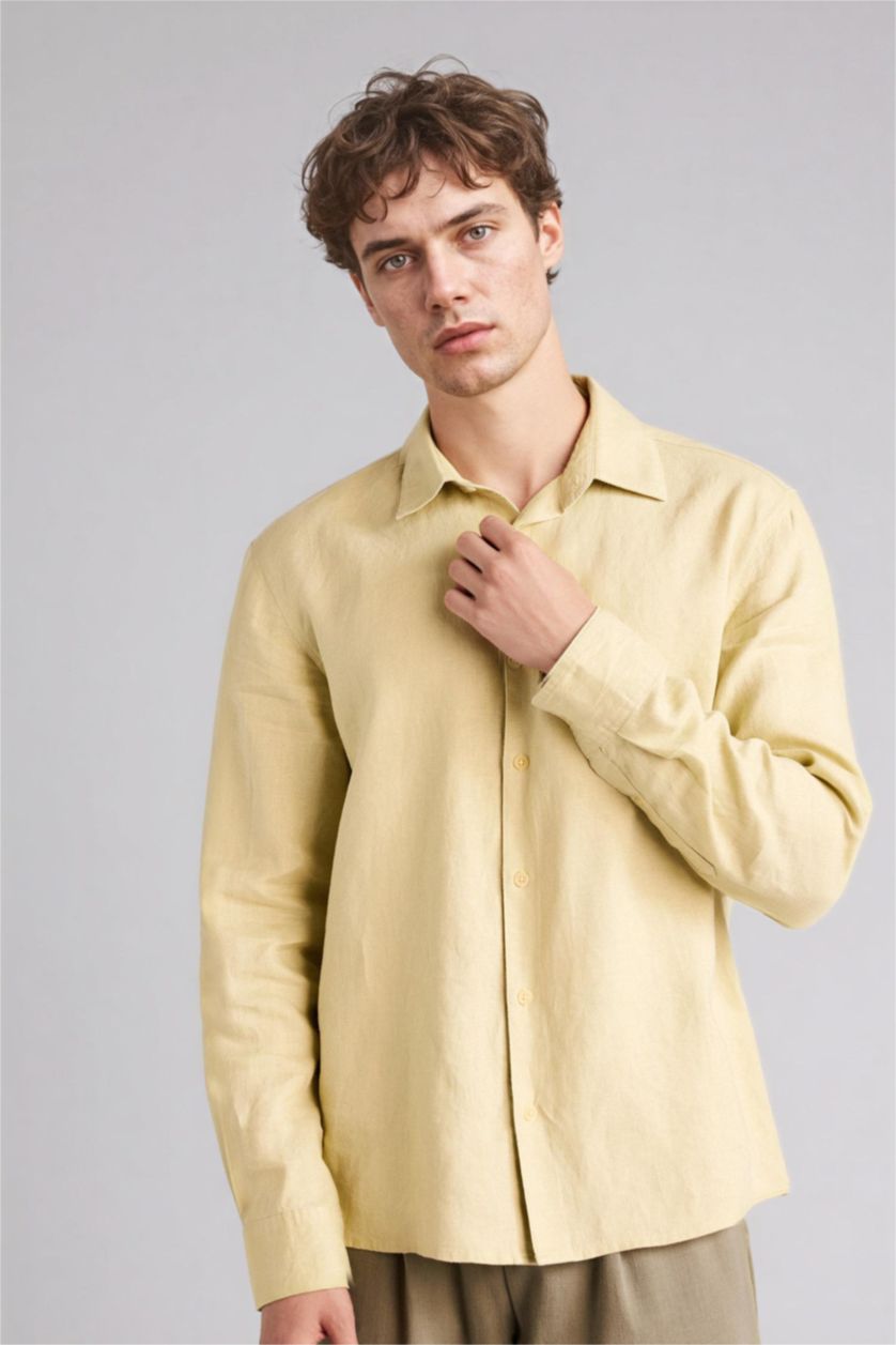 MAN Beige Man Long Sleeve Shirt