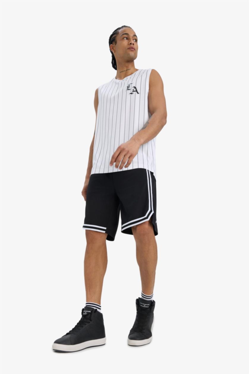 Man Black DeFactoFit Fast Drying Standard Fit Sports Heavy Fabric Shorts