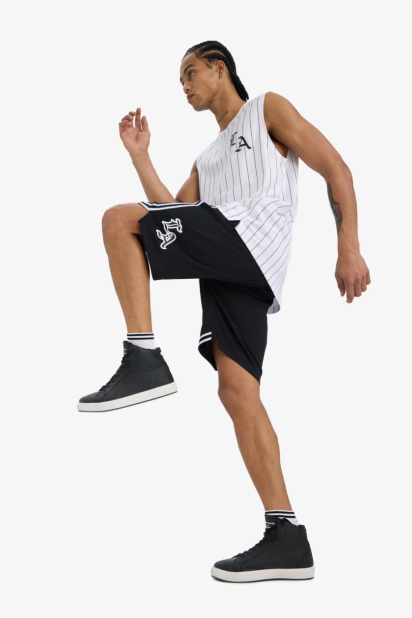 Man Black DeFactoFit Fast Drying Standard Fit Sports Heavy Fabric Shorts