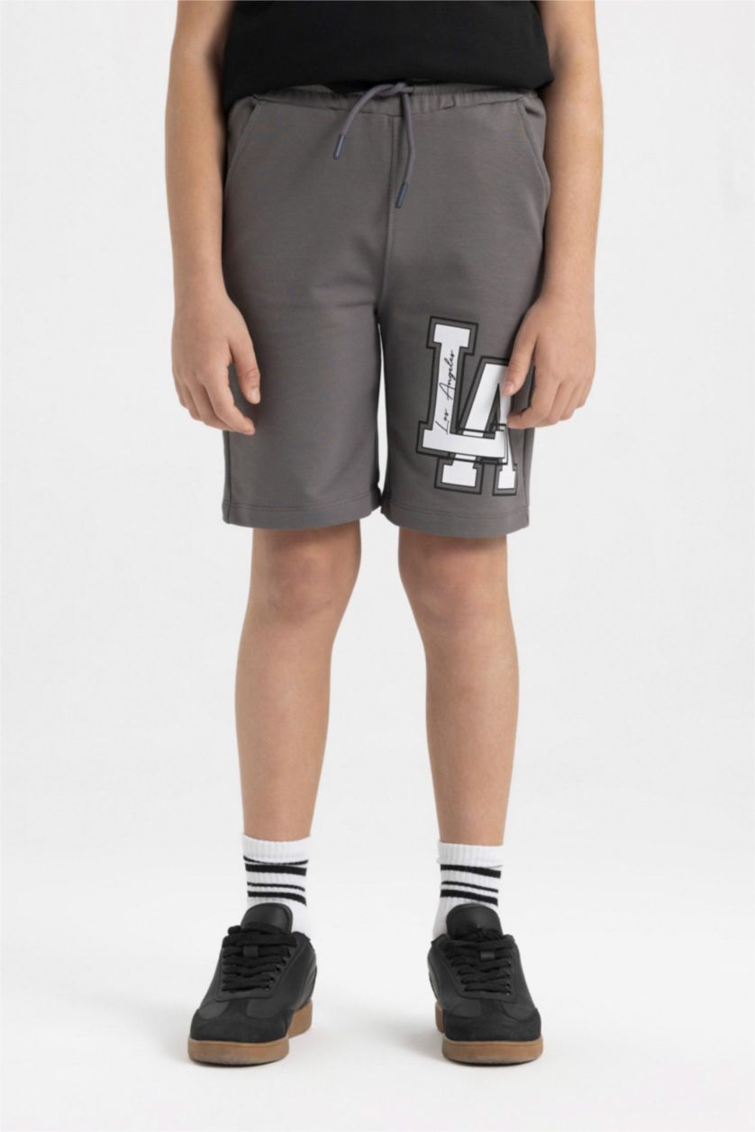 BOYS & TEENS Grey Boy Printed Shorts