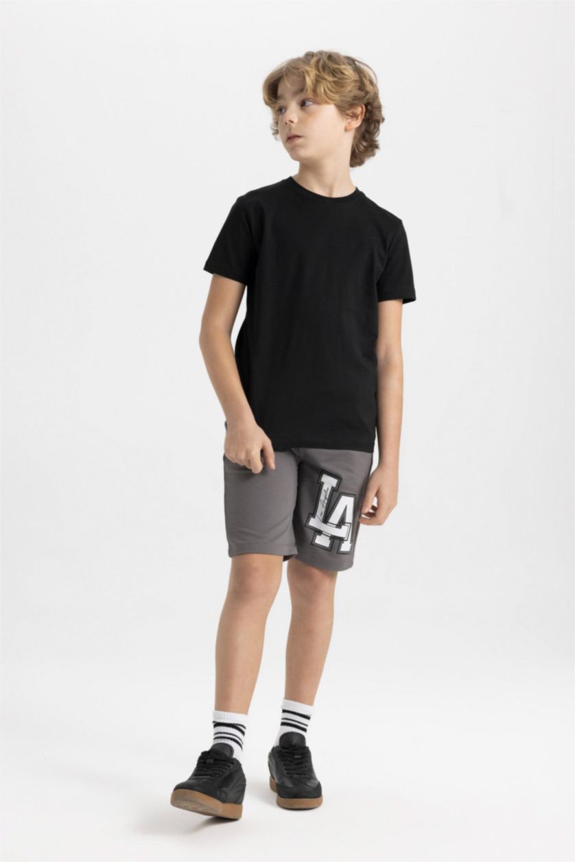 BOYS & TEENS Grey Boy Printed Shorts