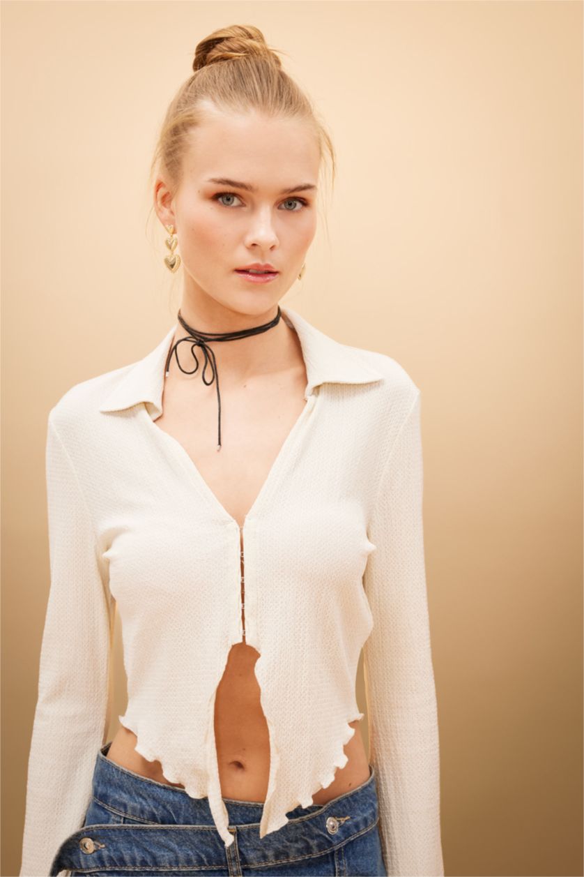 Әйелдерге экру Coool ұзын бұлшықет пішімі Ұзын жеңді көйлек