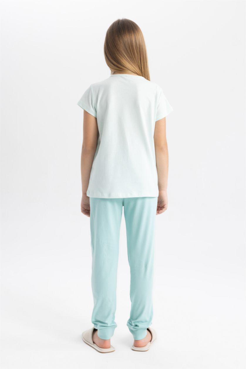 GIRLS & TEENS Aqua Girl Printed 2 Piece Pajama Set