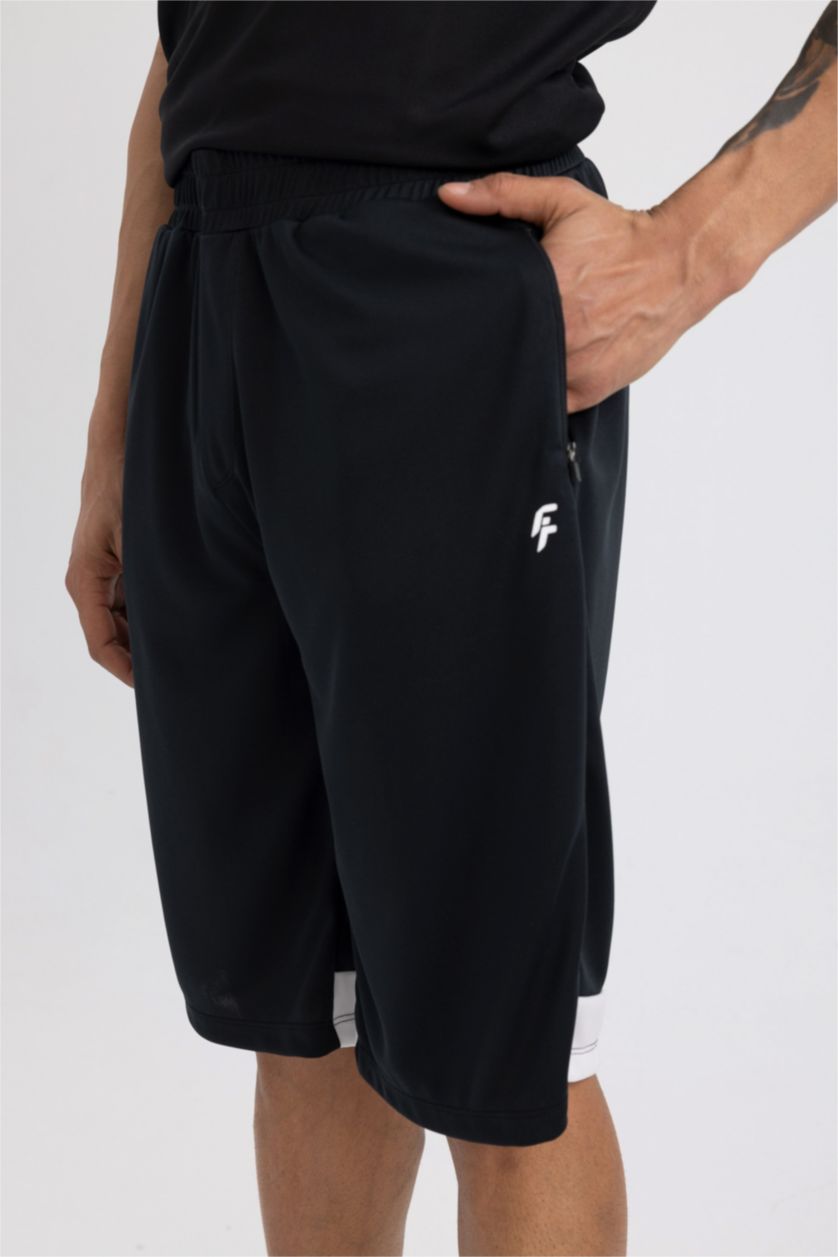MAN Black DeFactoFit Standard Fit Short Leg Shorts