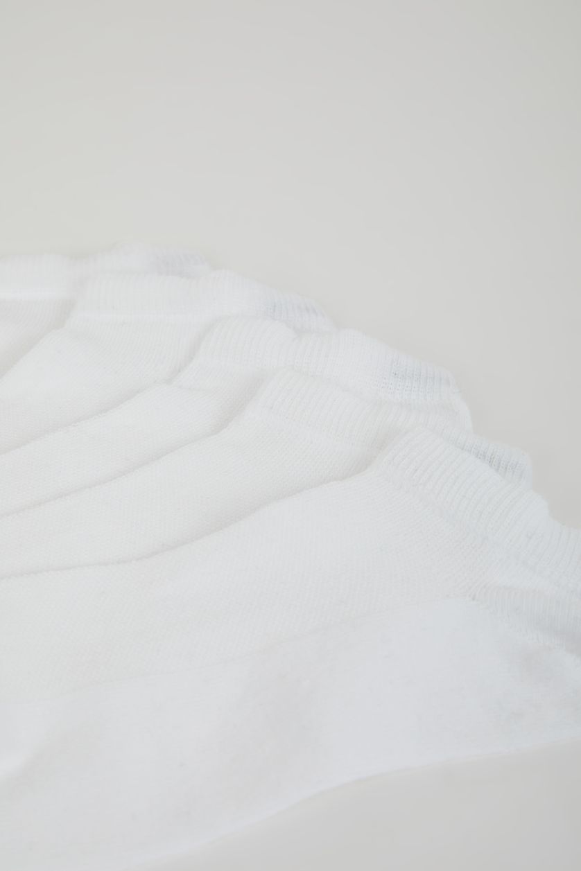 رجالي أبيض (000) شرابات قصير رجالي قطن أبيض - 5 قطع