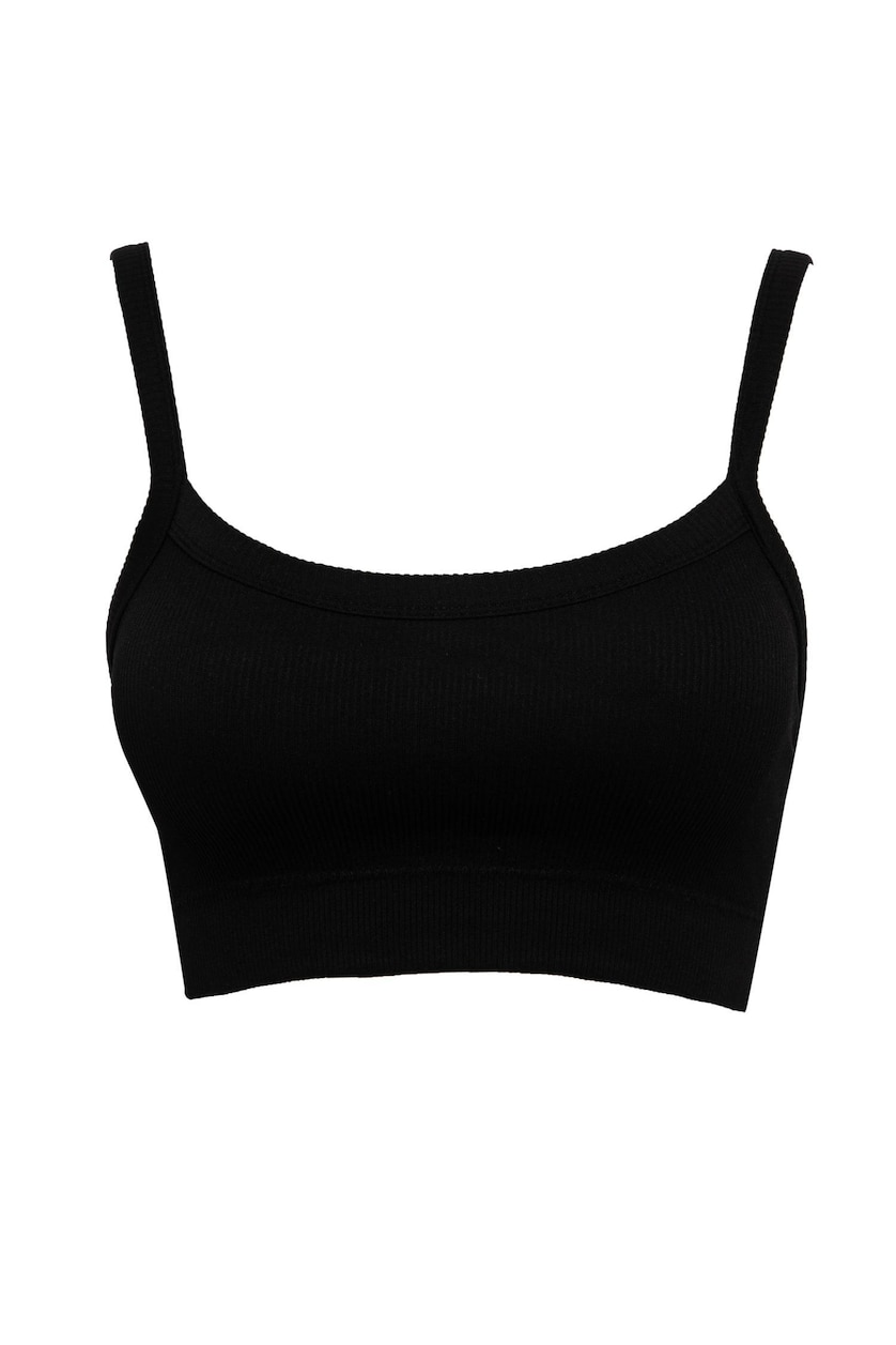 Kadın Siyah Çıkarılabilir Pedli Pedli Bra 