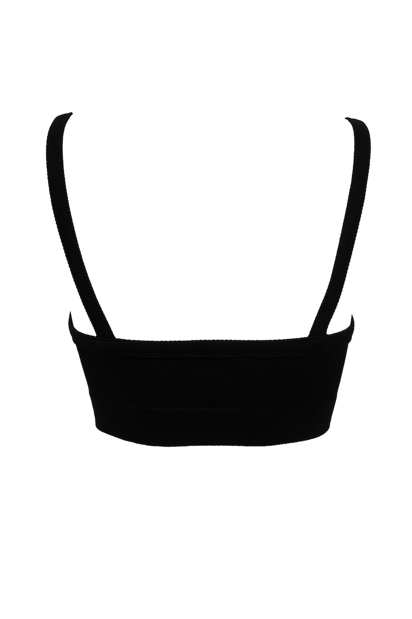 Kadın Siyah Çıkarılabilir Pedli Pedli Bra 