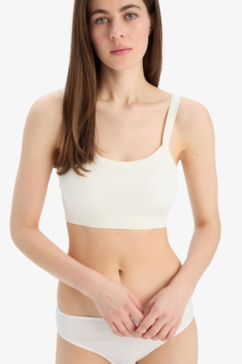 Kadın Kırık Beyaz Çıkarılabilir Pedli Seamless Bra