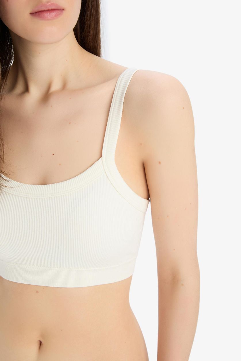 Kadın Kırık Beyaz Çıkarılabilir Pedli Seamless Bra