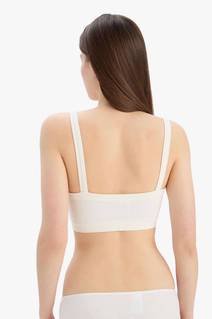 Kadın Kırık Beyaz Çıkarılabilir Pedli Seamless Bra